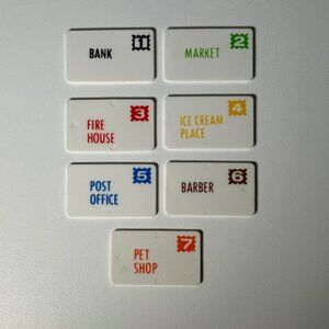 Vintage Fisher Price #2500 Play Family Main Street Biness Mail Complete Set B9